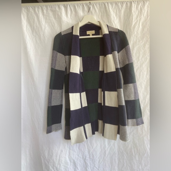 Anthropologie ModCloth simply snuggly plaid cardigan Forrest green Size Small - Picture 11 of 16